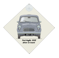 Ford Anglia 100E 1957-59 Car Window Hanging Sign
